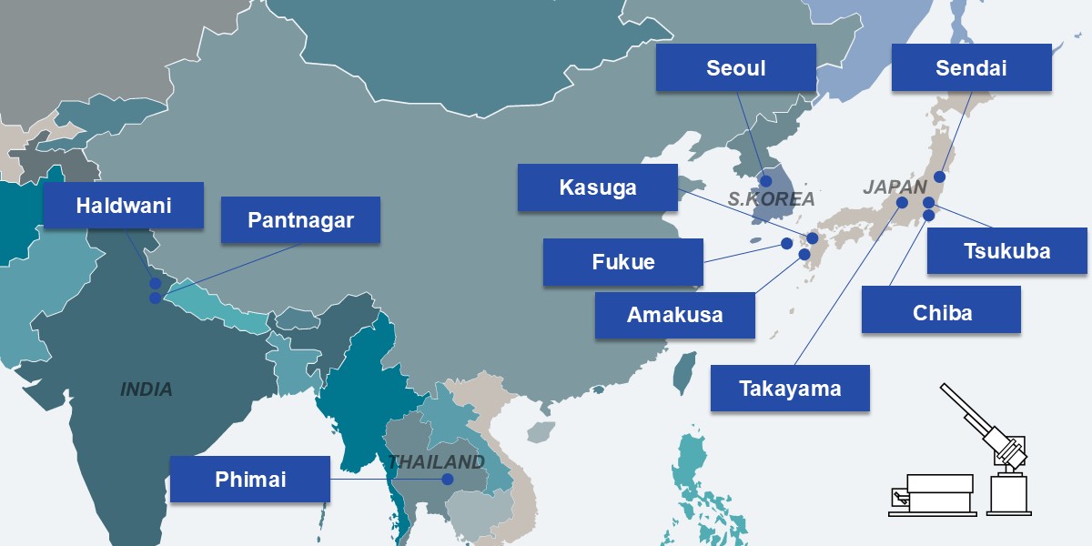 Map of A-SKY network sites